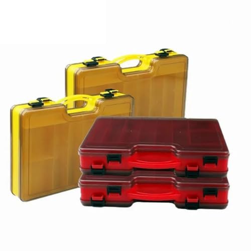 Estojo Para Isca Dupla Face com trava e 20 Divisórias Reforçado Box Organizador Caixa