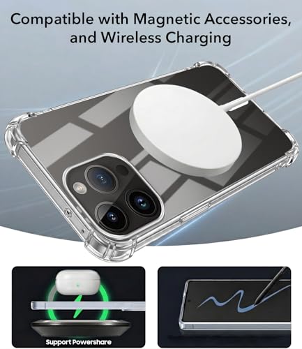 Image of Jkobi Shockproof Crystal-Clear Back Cover for Apple iPhone 14 Pro (Magsafe Wireless Support | Drop & Camera Protection | Hard Polycarbonate)