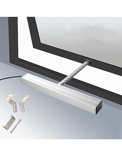 Actuador eléctrico de 24 V para abrir ventanas con cadena, para ventanas abatibles, tragaluces, rejillas de ventilación de techo, carrera de 300 mm a 800 mm, incluye control remoto e interruptor