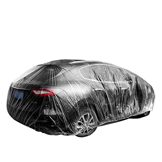 Capa De Plástico Para Carro à Prova D'água Para Todos Os Climas, Protetor Transparente Para Carro, Proteção Solar UV Contra Poeira E Neve(para todos os tipos de carros padrão)