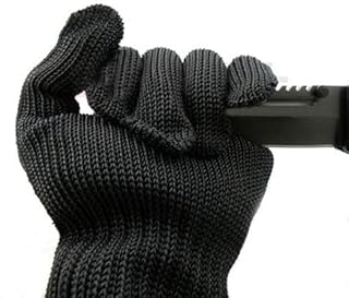 5-level Enhanced Anti-cutting Gloves Anti-blade Anti-knife Anti-cutting Wear-resistant Stainless Steel Wire Gloves (white-Level 5-1 pair)