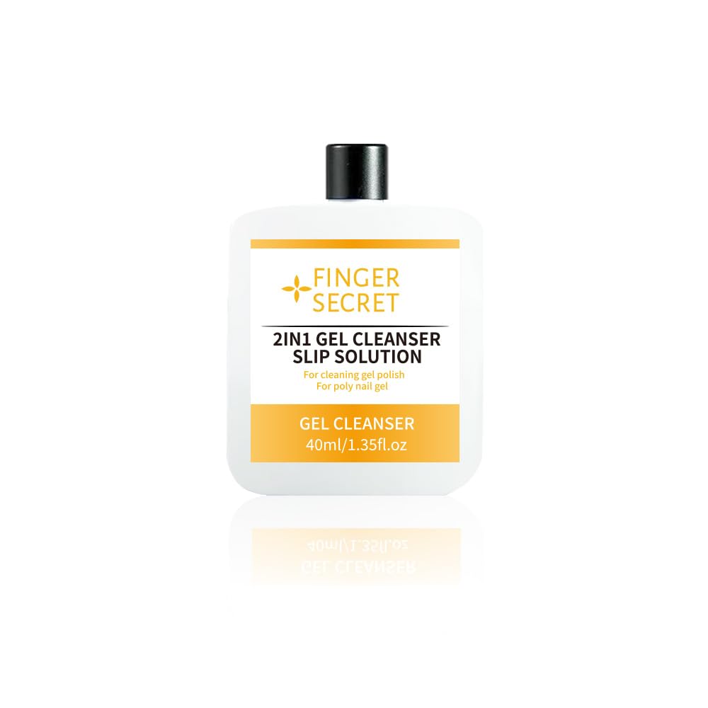 2in1 Slip Solution For Poly Nail Gel - 40ml Nail Gel Cleaner Keep Your Nails Clean and Tidy Ideal for Nail Art Design in Home or Salon