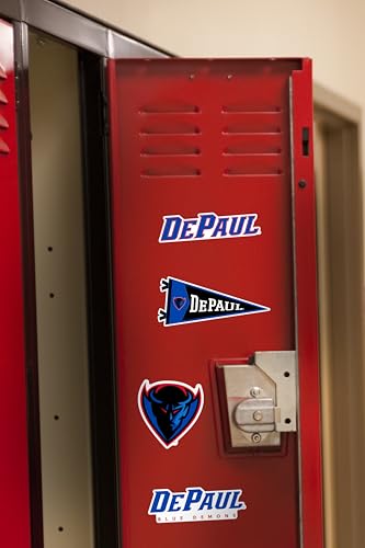 Image of DePaul University 8ct Vinyl Large Deluxe Stickers Variety Pack - Laptop, Water Bottle, Scrapbooking, Tablet, Skateboard, Indoor /Outdoor - Set of 8