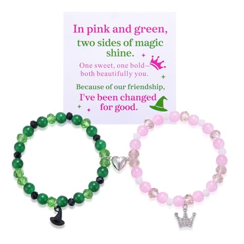 Kvekstio Witch Bracelet Set, Wicked-Themed Magical Friendship Bracelet for Best Friends Sisters BFF, Women's Witch Lover Gift