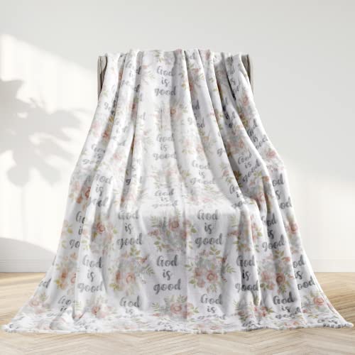 Image of Elegant Comfort Lightweight Printed Throw Blanket- All Season, Ultra Soft, Cozy and Plush- Decorative Throw Blankets, Perfect for Lounging, 50 x 70 inches, Blessed, Throw Blanket