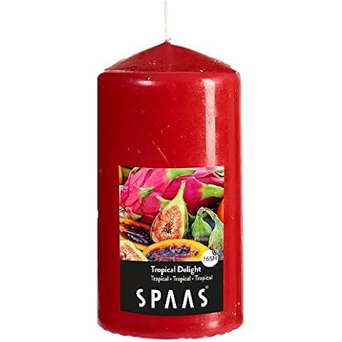 Spaas Tropical Delight Scented Candle, True Red Cover