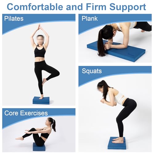 Image of StrongTek Professional Foam Exercise Balance Pad - 15.8 inch x 13 inch x 2 inch, High-Density TPE Foam Knee Pad, Non-Slip & Water-Resistant, for Balance Training, Physical Therapy, Yoga, and More