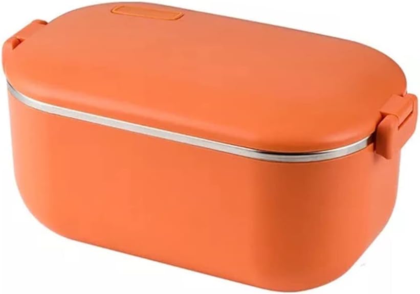 HBJWOV 1L Electric Rice Box Portable Rice Cooker Lunch Heating Box Constant Temperature Heating Bento Box Food Warmer