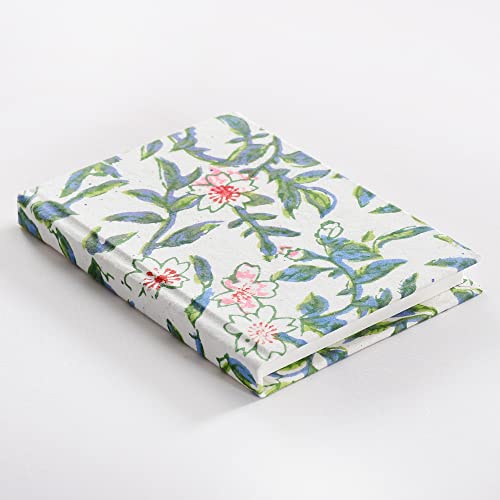 Image of Ravaiyaa - Attitude is everything Hand Block Printed Fabric Journal Handbound Notebook Gifts for Writers Recycled Paper Notebook Diary