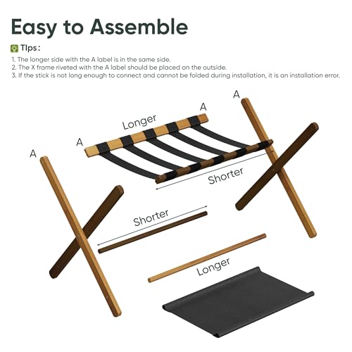Smart Fendee ZH-CZXLJ 2 Pack Luggage Rack, Folding Luggage Rack thumb #2
