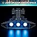 Mililier LED Light Kit for Lego 75394 Star Wars Imperial Star Destroyer Set, Blue Underglow Lights Compatible with Lego 75394 Set (Not Include Blocks Set)