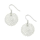 [ジュエリーショップエム] 日本製 透かし レース フラワー 花 ストーン レディース シンプル e0116 ピアス フックピアス ゴールド