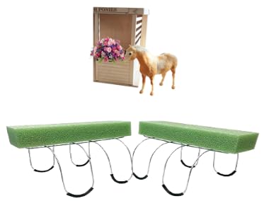 18 Inch Wire Rust Resistant Galvanized Gravestone Double Saddle Cemetery Headstone Saddle with 2 x 4 x 18 in StyroFoam Attached (2 Pack)