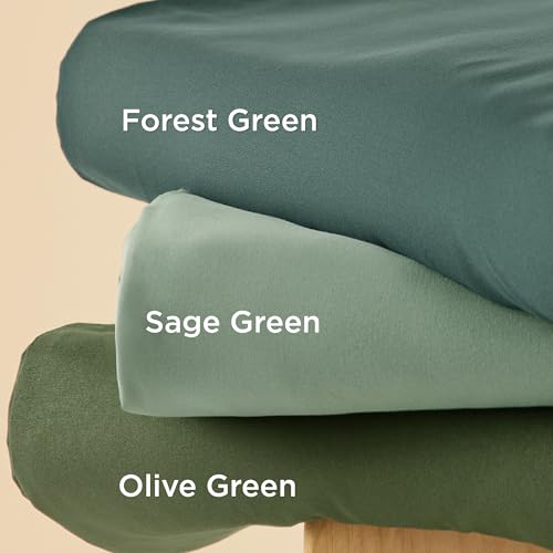 Image of Bedsure Duvet Cover Oversized King Size - Soft Double Brushed Bedding Set for Kids & Adults, Zipper Closure, 3 Pieces, Includes 1 Duvet Cover (120 inchx98 inch) & 2 Pillow Shams, NO Comforter, Olive Green