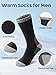 Senker Fashion Merino Wool Hiking Socks for Men, Warm Crew Socks W/Cushion Moisture Wicking for Trekking Work Outdoor