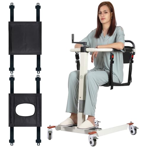 Lift Transfer Chair Patient Lift for Home Portable Wheelchair Lift for Car & Toilets, Bedside Commode Toilets Seat, Transfer Aid for Elderly Height Adjustable for Elderly Assistance(Upgrade)
