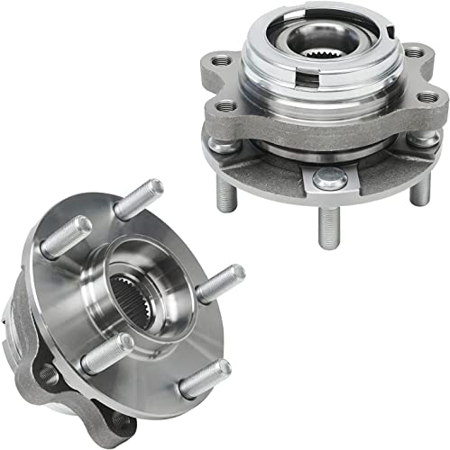 Image of Detroit Axle - Front Wheel Bearing Hubs Brake Kit for 2007-2013 Nissan Altima, Rotors Pads Lug Nuts 2008-12 Replacement : 11.65 inch Rotors