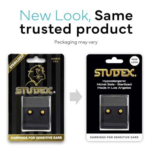 STUDEX Sensitive Ball Stud Earrings | Hypoallergenic and Nickel Safe for Sensitive Ears | High Fashion Earrings for Women and Men2