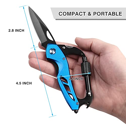 FUNBRO 6-in-1 Blue Multitool Carabiner