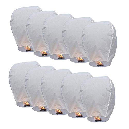 tellementhappytm farol volador 100% biodegradable blanca