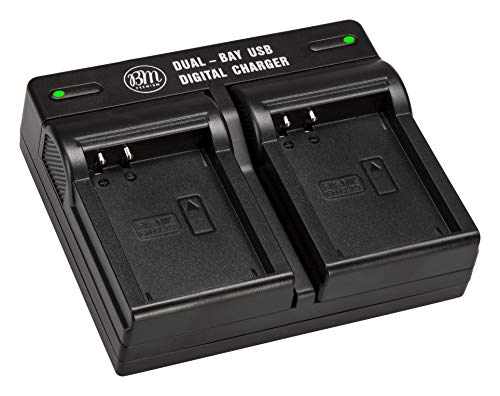 BM Premium EN-EL23 USB Dual Battery Charger for Nikon Coolpix B700, P900, P600, P610, S810c Digital Camera (MH-67P Replacement)