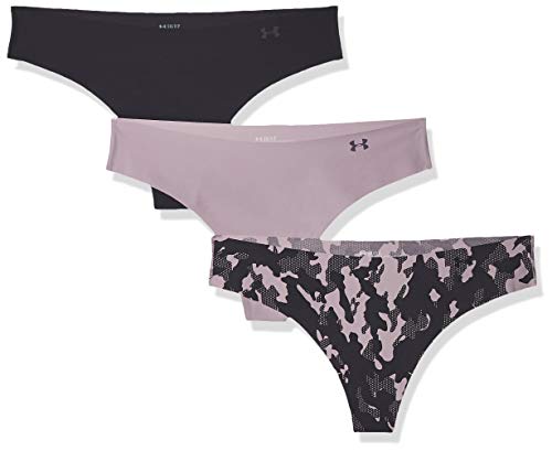 Image of Under Armour Thong Printed Underwear 3-pack, Slate Purple (585) /Black, Large
