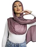 Txameru Women's Hijab Viscose Hijab for Women Muslim Cotton Hijab Fashion Hijab Scarf (Mauve)