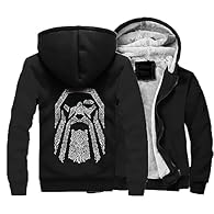 Nordic Viking Style: The design of our Viking fleece hoodies comes from Norse mythology and Viking culture. The beautiful pattern design on the thick hoodie is the symbol of ancient Viking culture, such as wolf, crow and Viking runes. The thick Vikin...