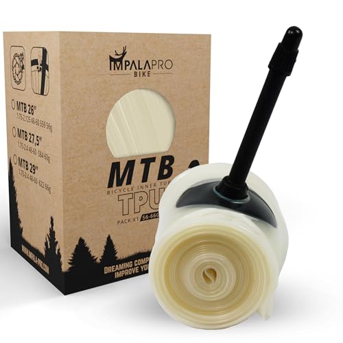 IMPALAPRO - Camara Bicicleta MTB de TPU Ultraligera (56-66gr) para Rueda de 26'', 27,5'' y 29'' x1.75-2.4 Válvula Presta 45 mm - Camara Bicicleta 29 MTB - Camara 27.5 MTB - Camara 26 MTB (1pc 29)