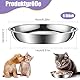 Katzennapf Edelstahl - 6 Stück Edelstahl Teller Katze - 16 cm Futternapf Katzennapf Flach Breit - Katzen-Nassfutternapf Haustier-Futternapf - Edelstahlersatznapf Trinknapf für Katzen Kleine Hunde