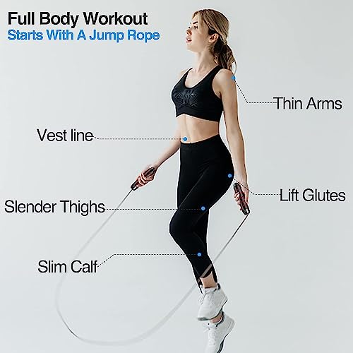 Image of Redify Skipping Rope Men and women and Children Exercise Rope for Exercise Workout & Weight LossTangle Free Jumping Rope for Kids Polyvinyl Chloride rope
