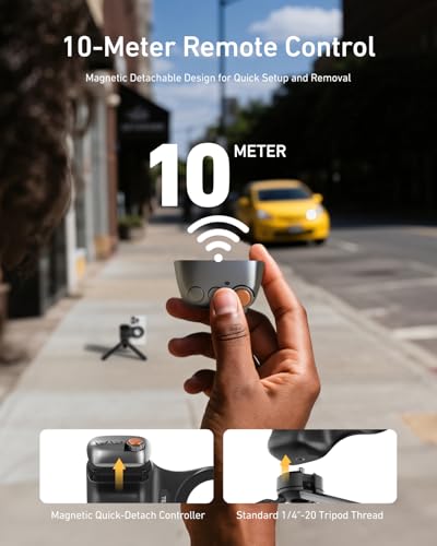 Image of TELESIN Fun Shot Magnetic Phone Camera DSLR Style Shutter Grip for Magsafe iPhone & Android with Detachable Wireless Shutter Button for iOS26 /17 /18 -Comfort Ergonomic Phone Grip Handle Holder(B)