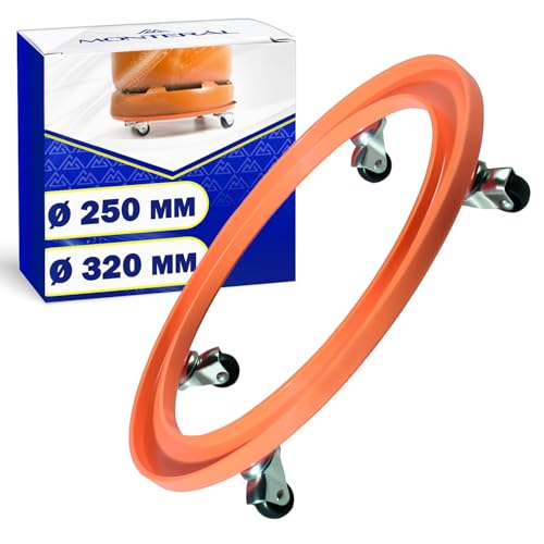 Supporto per Bombole di Butano Ø 320-250 mm con 4 Ruote Metalliche Girevoli - MONTERAL