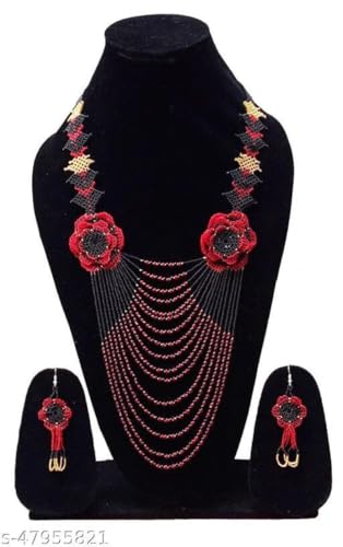 Collar y pendientes florales ucranianos Gerdan hechos a mano 2