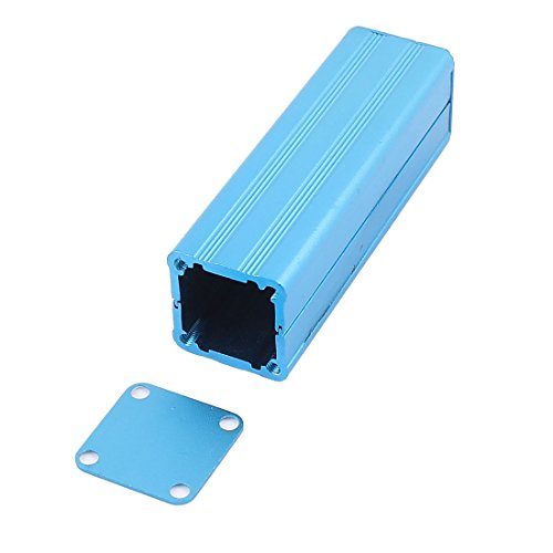 Caja de conector de aluminio extruido 82x25x25mm azul miniatura 2