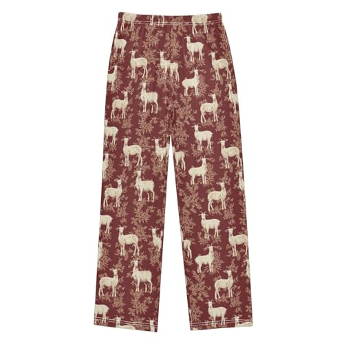 Pajama Pants Soft Lounge Pants with Pockets Retro Goat Sleepwear Bottoms 6-14 Year