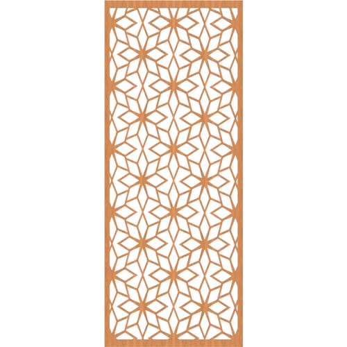 Image of 25 3 /8 inchW x 64 3 /8 inchH x 1 /4 inchT Lake Decorative Fretwork Wood Wall Panels, Cherry