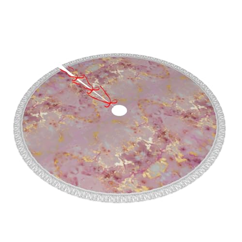 Jupe de sapin marbre rose : cachez le pied de votre arbre - 3