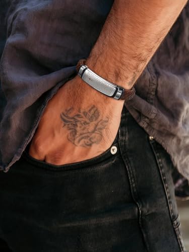 Pulsera de Cuero Trenzado Vikinga para Hombre miniatura 2