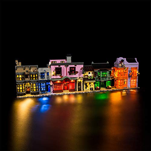 Haoun Light Kit for Lego Harry Potter Diagon Alley 75978 Building Kit (2020), Lighting Kit Compatible with Lego 75978 Building Blocks Model, No Lego Set - Classic Version