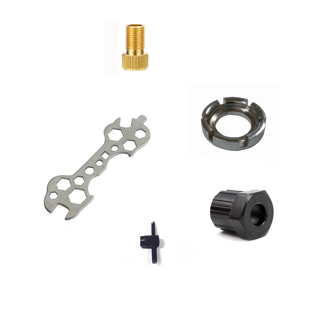 Schrodinger 30021(+A) Tempered Steel Bicycle Bike Cycling Cycle 4 Tools Spoke, Valve, Spanner, Freewheel and 1 Presta to Schrader Adaptor (B0CBQ2YK4V) Amazon Price History, Amazon Price Tracker