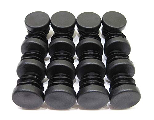Image of 3 /4 Inch Round Plastic End Cap (for Hole Size from 9 /16 to 5 /8 inches), Furniture Finishing Plug (Black, 16pcs)