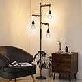 Assemer Dimmable Industrial Floor Lamp,Modern Farmhouse Tree Standing Lamps for Living Room Bedroom Office Rustic Home Decor