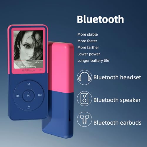 Goposoo W10824001 Mp3 Player With Bluetooth,Digital Classic Portable Walkman Mp3 For Kids,Hifi Lossless Sound Music Player thumb #2