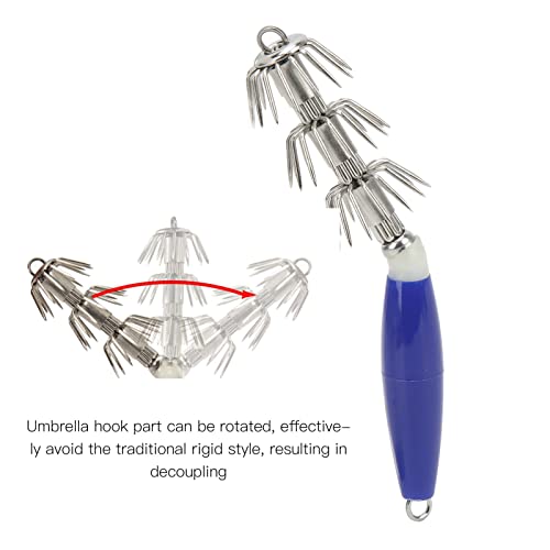 KAKAKE Regenschirm-Angelhaken, 31,5 mm Länge Angelhaken aus Karbonstahl, feine Verarbeitung, praktisch für Flüsse(Blau) – Bild 5