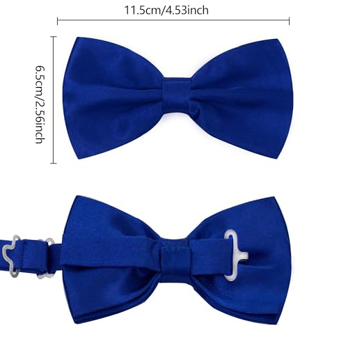 Image of habibee Suspenders and Bow Tie Set for Men, Adjustable Elastic Braces with Y-Back, Diverse Colors, Strong Clips