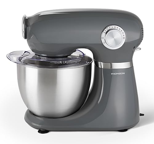 THOMSON THFP3510G, Robot pâtissier, Bol inox (5L), 12 vitesse + Pulse, Système planétaire, Pieds...