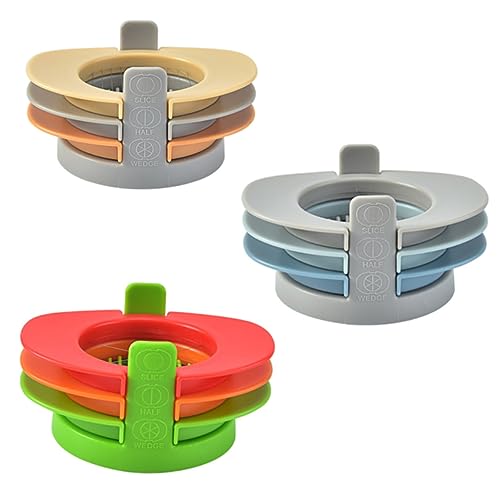 OFFSCH Egg Cutters Multifunctional Egg Slicer Egg Cooked Eggs Cutter Egg Separator Kitchen Tool Set of 3 Light Grey Light Blue