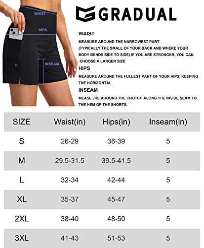 G Gradual Women'S 5 Inch High Waisted Swim Board Shorts With Phone Pockets Upf 50+ Quick Dry Beach Shorts For Women With Liner thumb #6