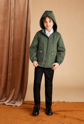 Grace Karin CL2873A24-03_06Y@#HLFYLD Boys' Watertight Jacket Boys' Active Fall & Winter Hooded Raincoat thumb #4